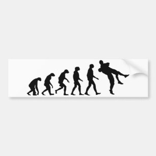 Evolution of Wrestling Bumper Sticker