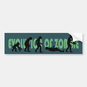 Evolution of Zombie Bumper Sticker