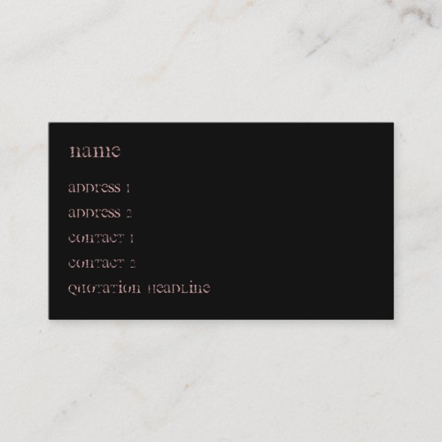 Evolution of Zombie Business Card (Front)