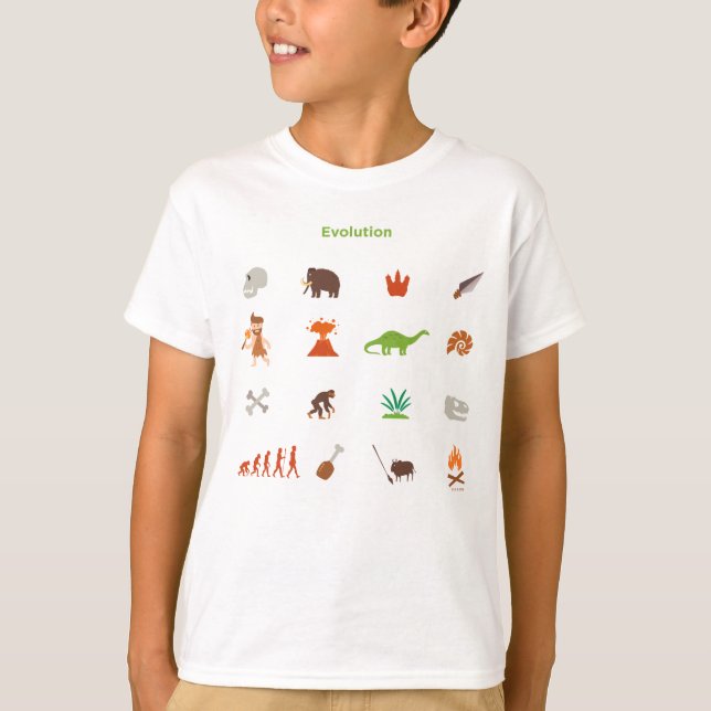 Evolution Pattern T-Shirt (Front)