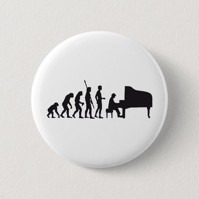 evolution piano 6 cm round badge (Front)