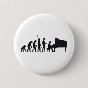 evolution piano 6 cm round badge