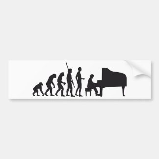 evolution piano bumper sticker