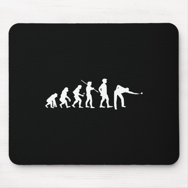 Evolution Pool Funny Pool Player Billiards Player  Mouse Mat (Front)