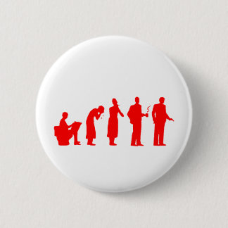 evolution red 6 cm round badge