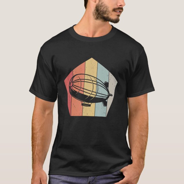 Evolution Retro Zeppelin  Dirigible Blimp Airship  T-Shirt (Front)