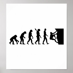 Evolution rock climbing poster