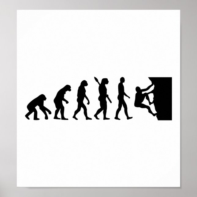 Evolution rock climbing poster (Front)