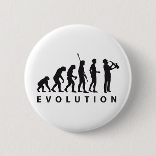 evolution saxophon 6 cm round badge