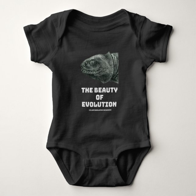 Evolution shark beauty baby bodysuit (Front)