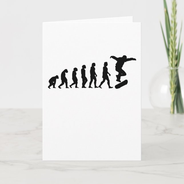 Evolution skateboarder skateboard Gift Card (Front)