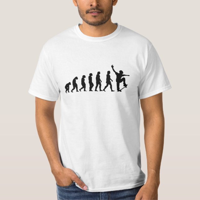 Evolution skateboarder skateboard Gift T-Shirt (Front)