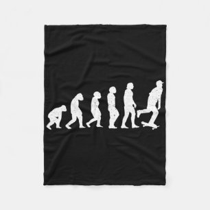Evolution Skateboarding Skater Skateboard Skates B Fleece Blanket