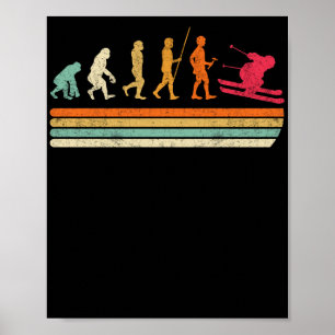 Evolution Ski Driver Winter Sport Gift for Skiing Poster