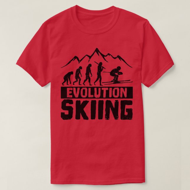 Evolution skiing T-Shirt (Design Front)