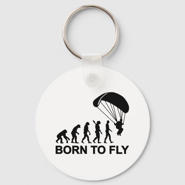 Evolution Skydiving born to fly Key Ring (Front)
