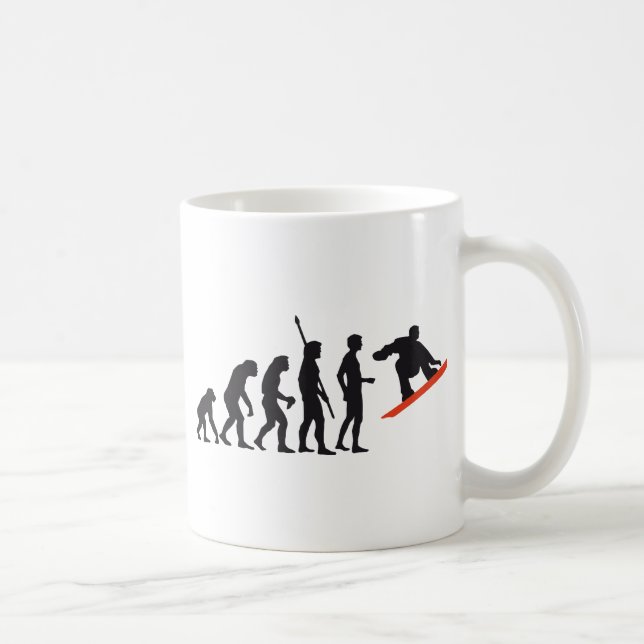 evolution snowboard coffee mug (Right)