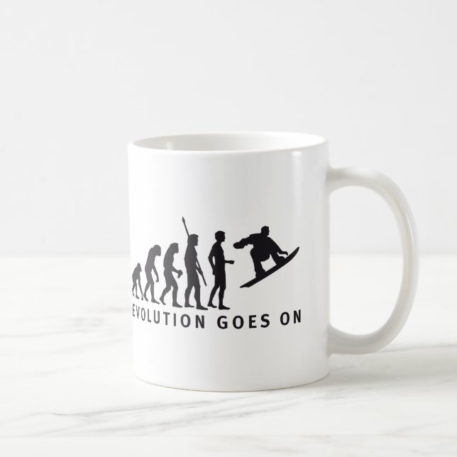 evolution snowboard coffee mug (Right)