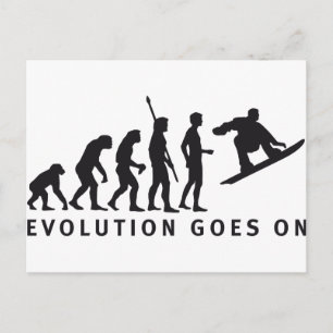 evolution snowboard postcard