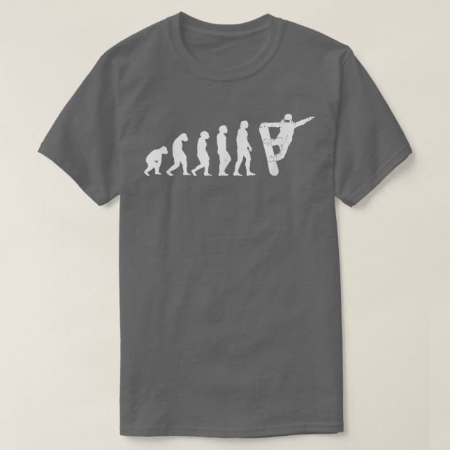 Evolution Snowboarder Snowboard Snowboarding  T-Shirt (Design Front)