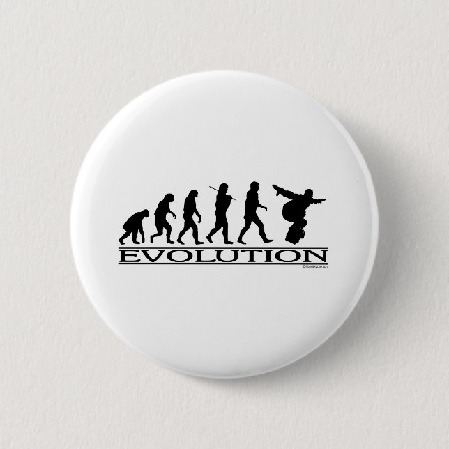Evolution - Snowboarding 6 Cm Round Badge (Front)