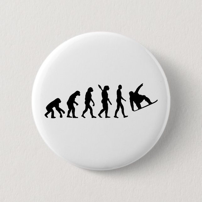 Evolution snowboarding 6 cm round badge (Front)