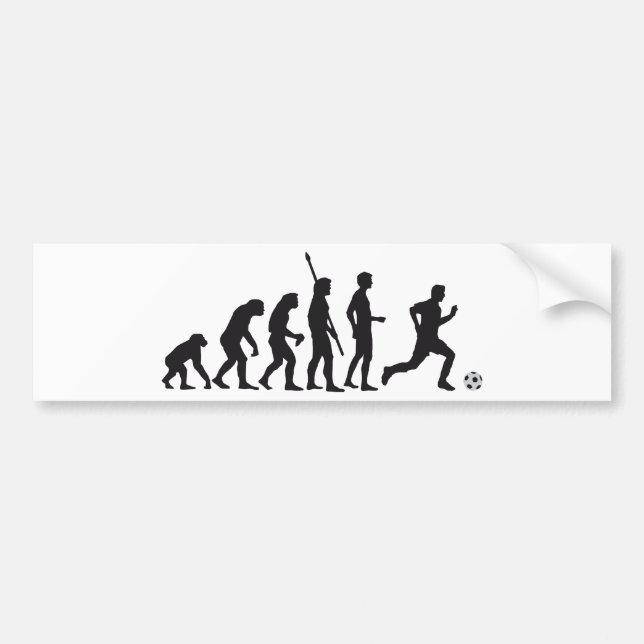 evolution soccer bumper sticker (Front)