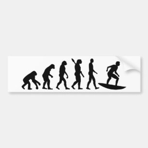 Evolution Surfing Bumper Sticker