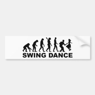 Evolution swing dance bumper sticker