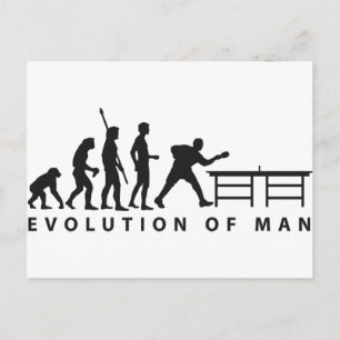 Evolution table tennis B Postcard