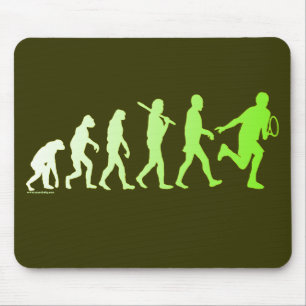 Evolution Tennis Humourous Tennis Tshirt Mouse Mat