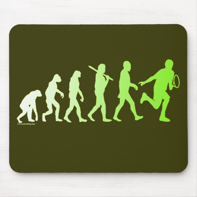 Evolution Tennis Humourous Tennis Tshirt Mouse Mat (Front)