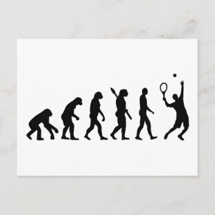 Evolution Tennis player Postcard