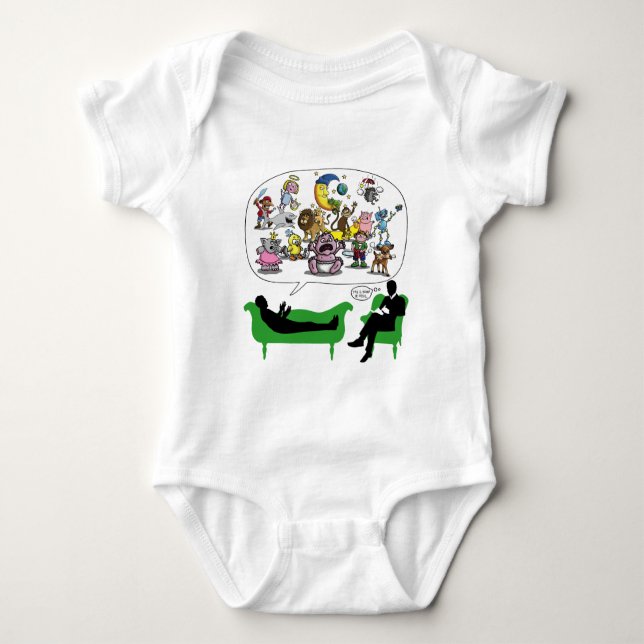 Evolution Therapist Psychologist Baby Bodysuit (Front)