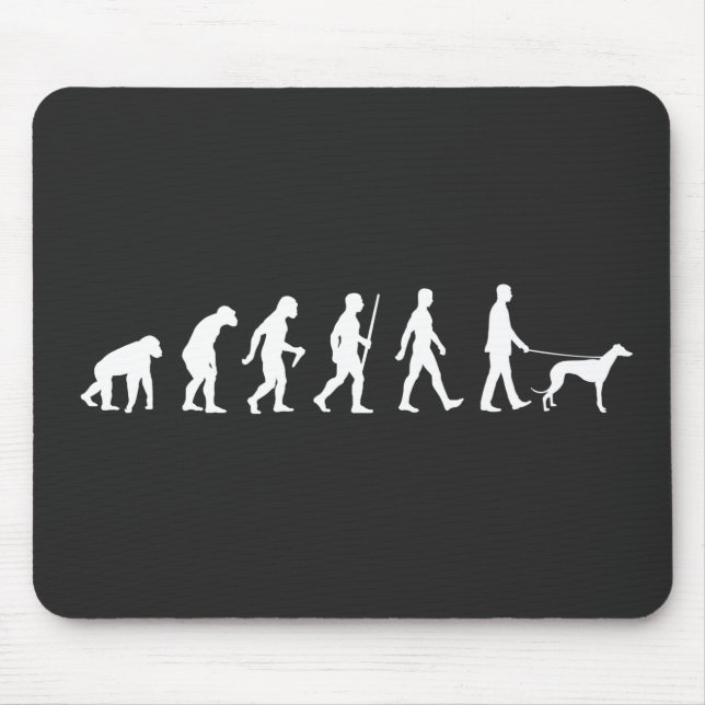 Evolution to Greyhound Owner Mouse Mat (Front)
