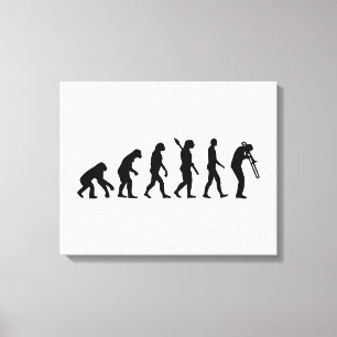 Evolution Trombone Canvas Print