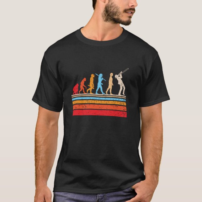 Evolution Trombonist Trombone Player Jazz Marching T-Shirt (Front)