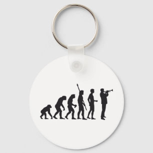 evolution trumpet player key ring