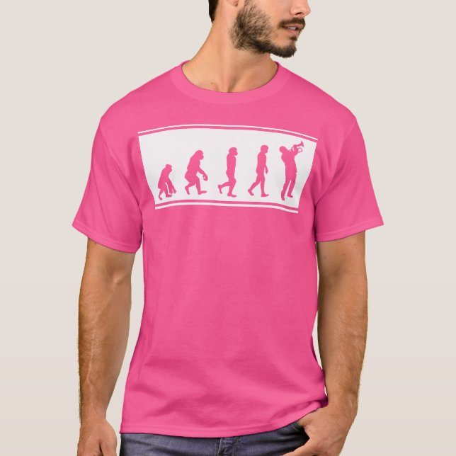 Evolution Trumpeter Gift Jazz Lover Marching Band  T-Shirt (Front)
