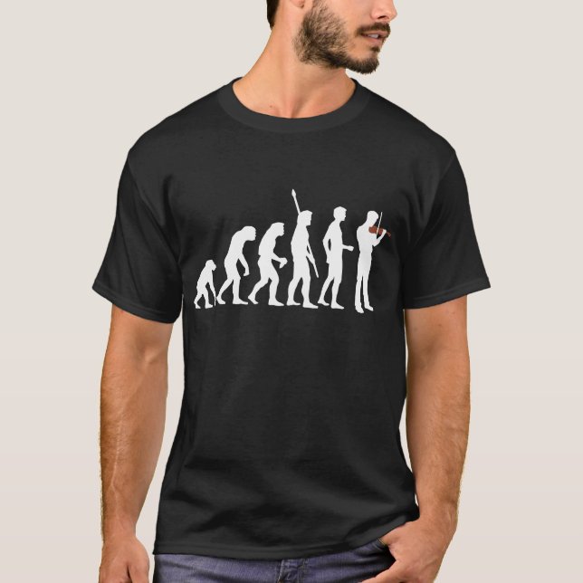 evolution violin player T-Shirt (Front)
