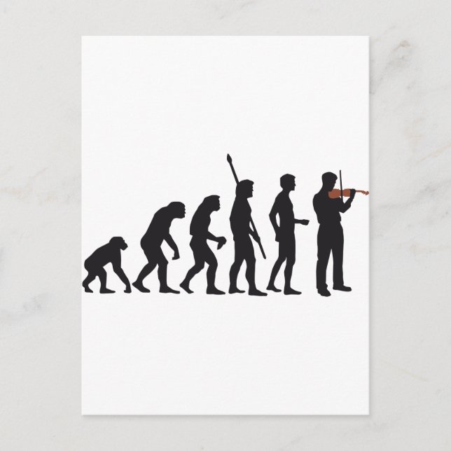 evolution violin postcard (Front)