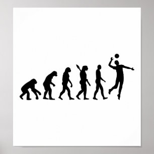 Evolution Volleyball player Poster