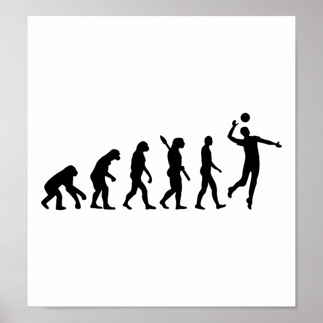 Evolution Volleyball player Poster (Front)