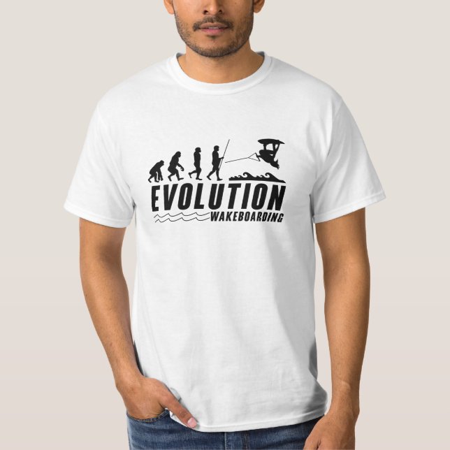 Evolution Wakeboard Wake Wakeboarding Wakeboarder T-Shirt (Front)