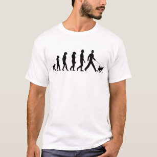 Evolution Walking The Dog T-Shirt