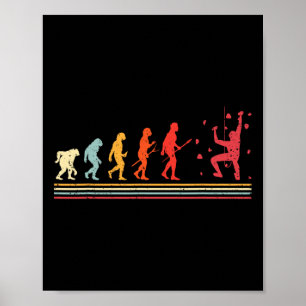 Evolution Wall Climbing Bouldering Indoor Climber Poster
