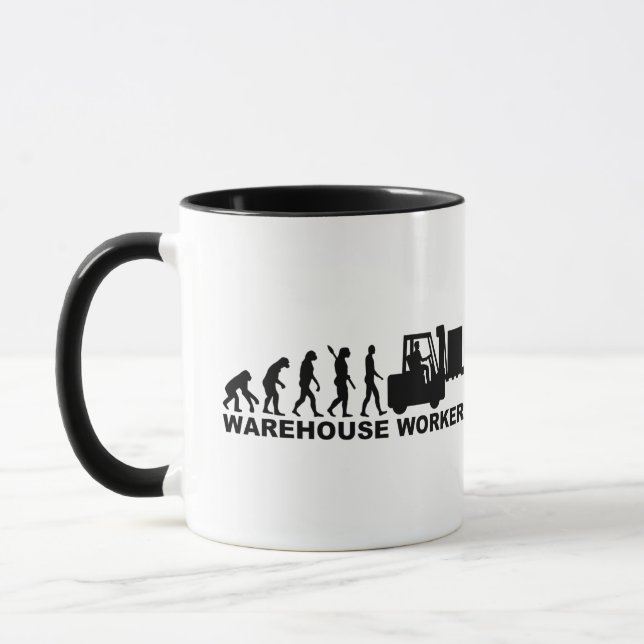 Evolution warehouse worker mug (Left)