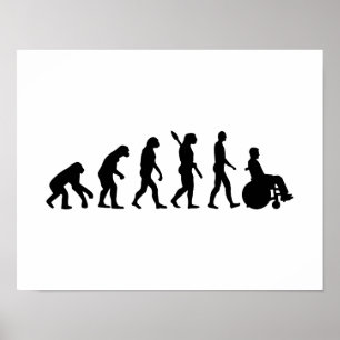Evolution wheelchair handicaped poster