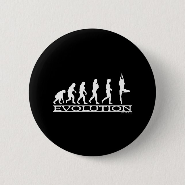 Evolution - Yoga 6 Cm Round Badge (Front)