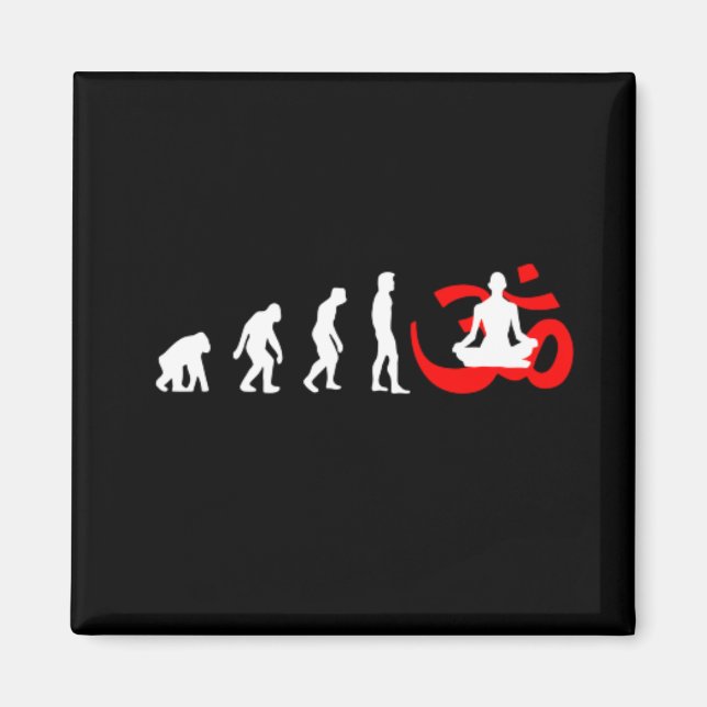 Evolution Yoga Buddhist Meditation Magnet (Front)
